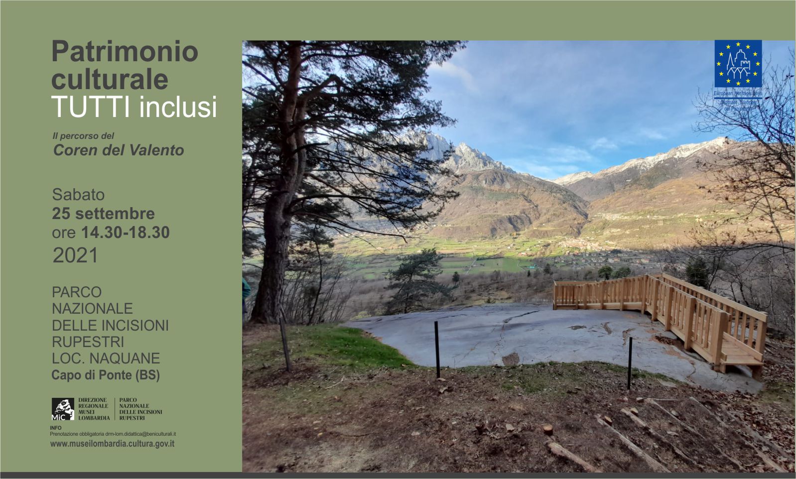 Visita straordinaria al percorso del Coren del Valento nel Parco Nazionale delle Incisioni Rupestri di Naquane